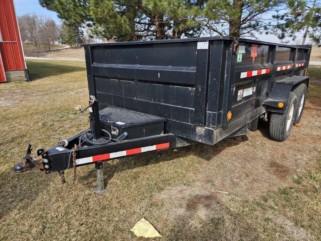 2007 PJ 80"x14' Tandem Axle Bumper Hitch Dump Trailer