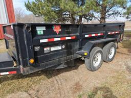 2007 PJ 80"x14' Tandem Axle Bumper Hitch Dump Trailer