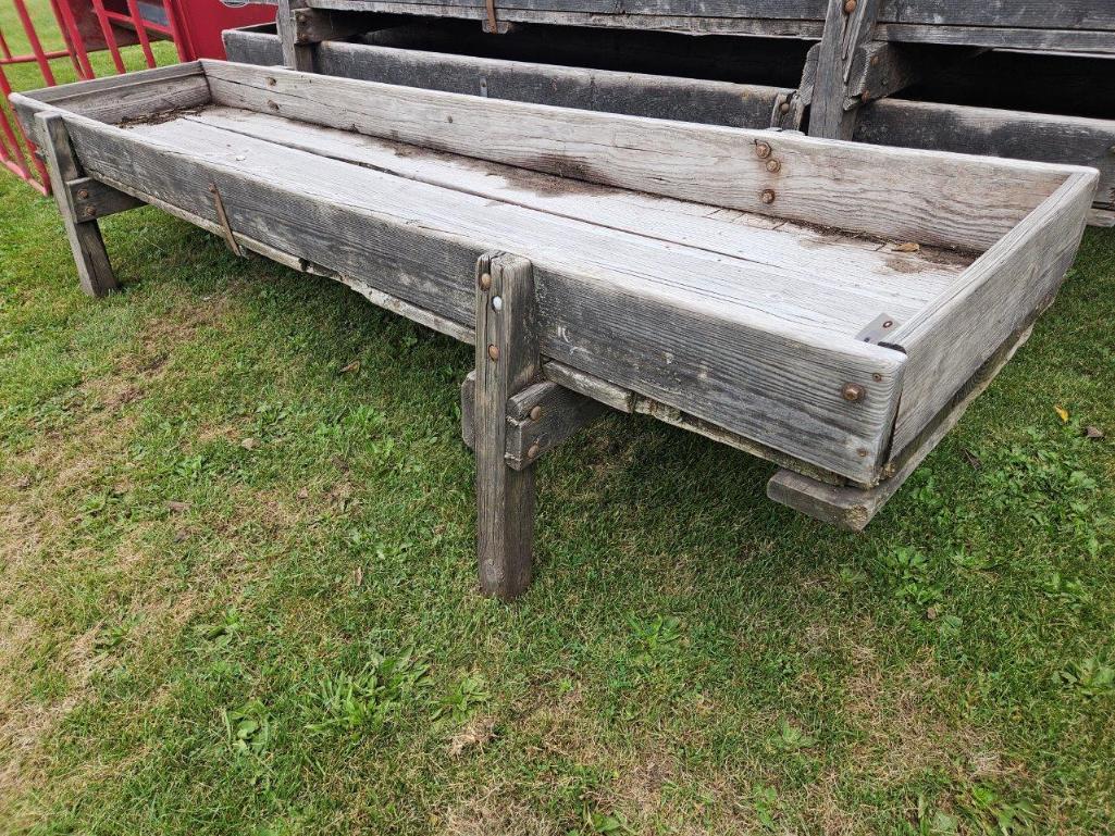 12' Wooden Cattle Feed Bunk