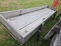 12' Wooden Cattle Feed Bunk