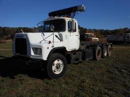 1996 Mack DM690S Tri-Axle Rolloff Truck