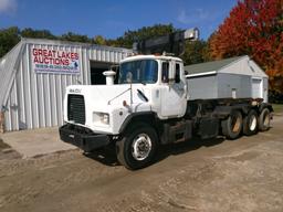 1996 Mack DM690S Tri-Axle Rolloff Truck