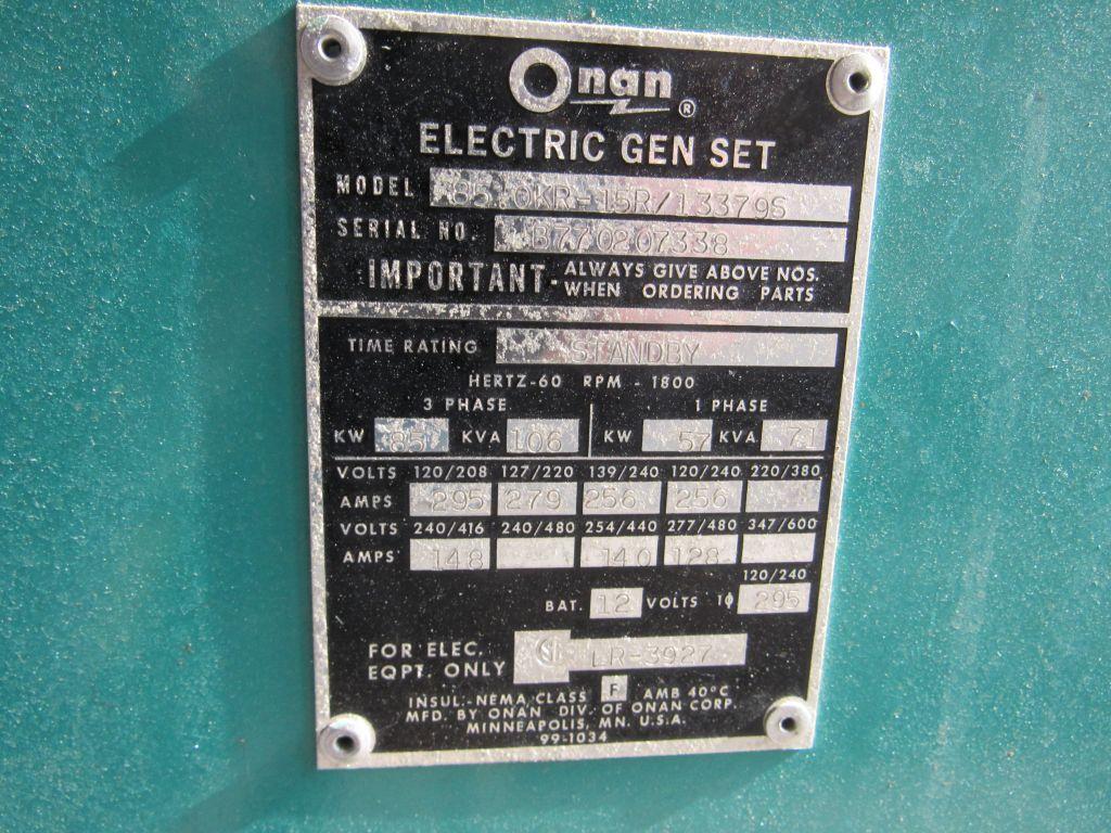 Onan Natural Gas Generator