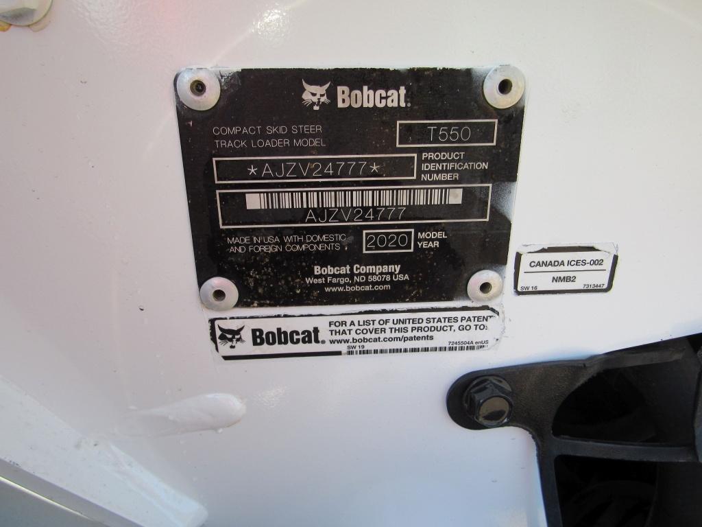 2020 Bobcat T550 Skid Steer