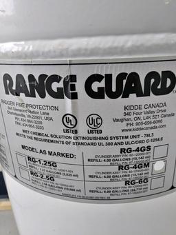 Range Guard RG-4GM Fire Suppression Tank with Valve and Gauge 4 Gallon