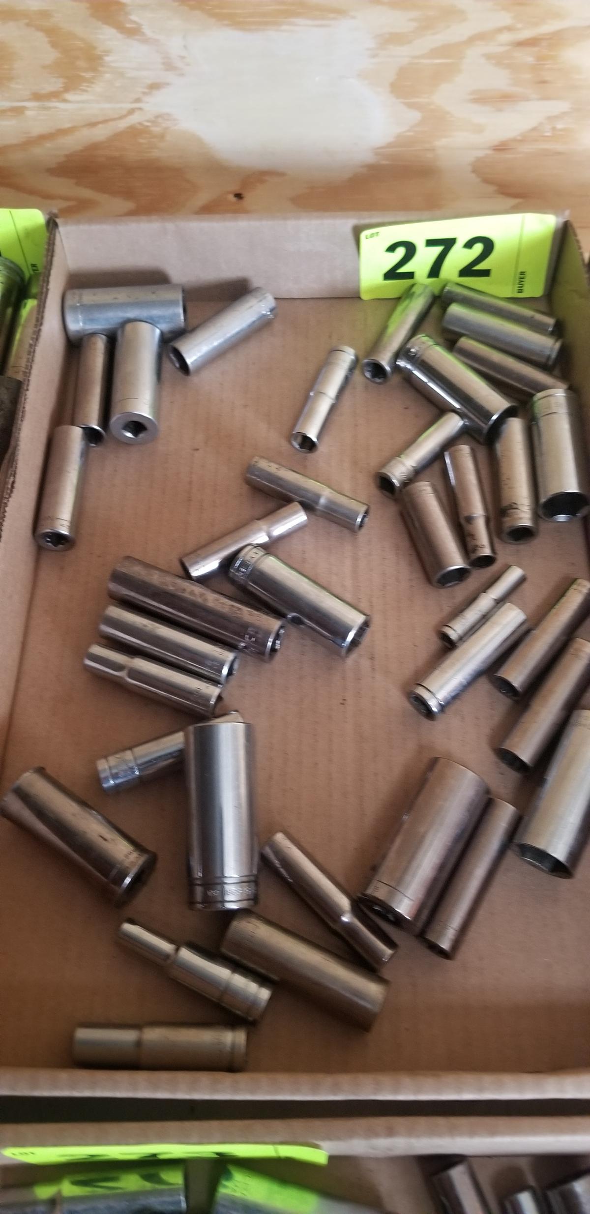 Flat of Assorted Craftsman Deep Well Sockets