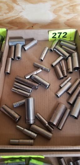 Flat of Assorted Craftsman Deep Well Sockets