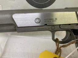 IAI Automag IV 45 win mag pistol, sn A00989, 8.5" barrel,