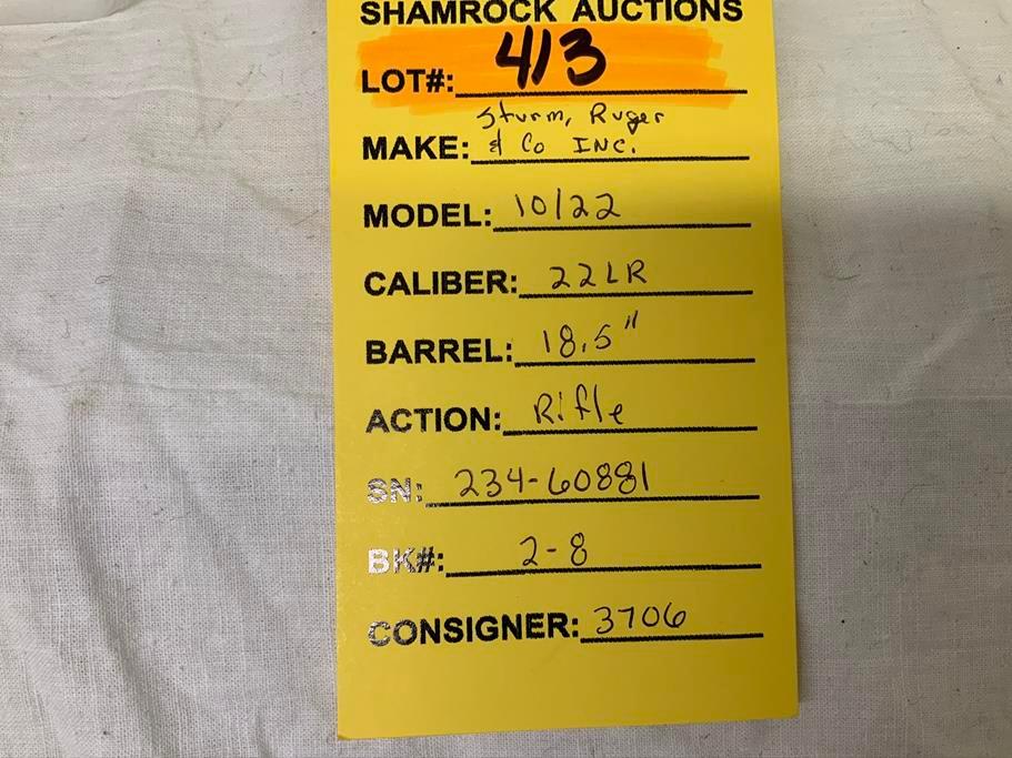 Ruger, 10/22, 22LR, sn: 234-60881, 18.5" brl, rifle, with box