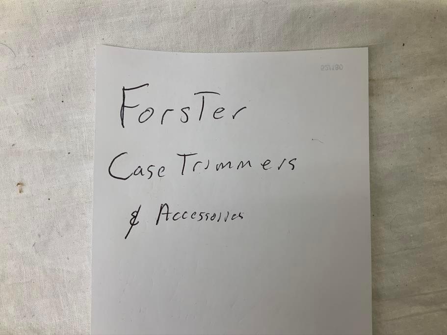 Forster case trimmers and accessories.  all for one money