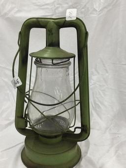 green embury barn lantern with clear shade
