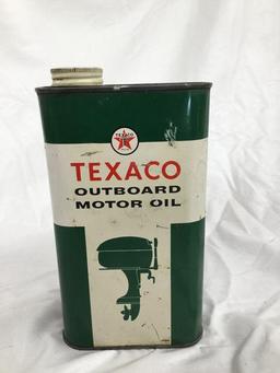 texaco outboard oil can