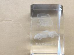 3 etched crystal pieces for a lighted base- no base-all 1$$