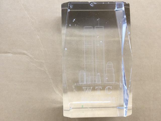 3 etched crystal pieces for a lighted base- no base-all 1$$