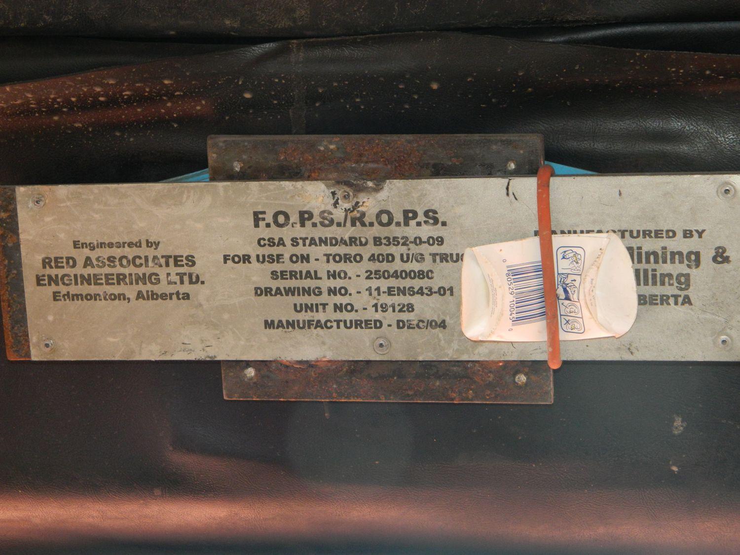 TORO 40D U/G TRUCK