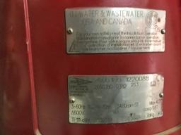 One (1) 15hp Flygt, 95psi, 212' head