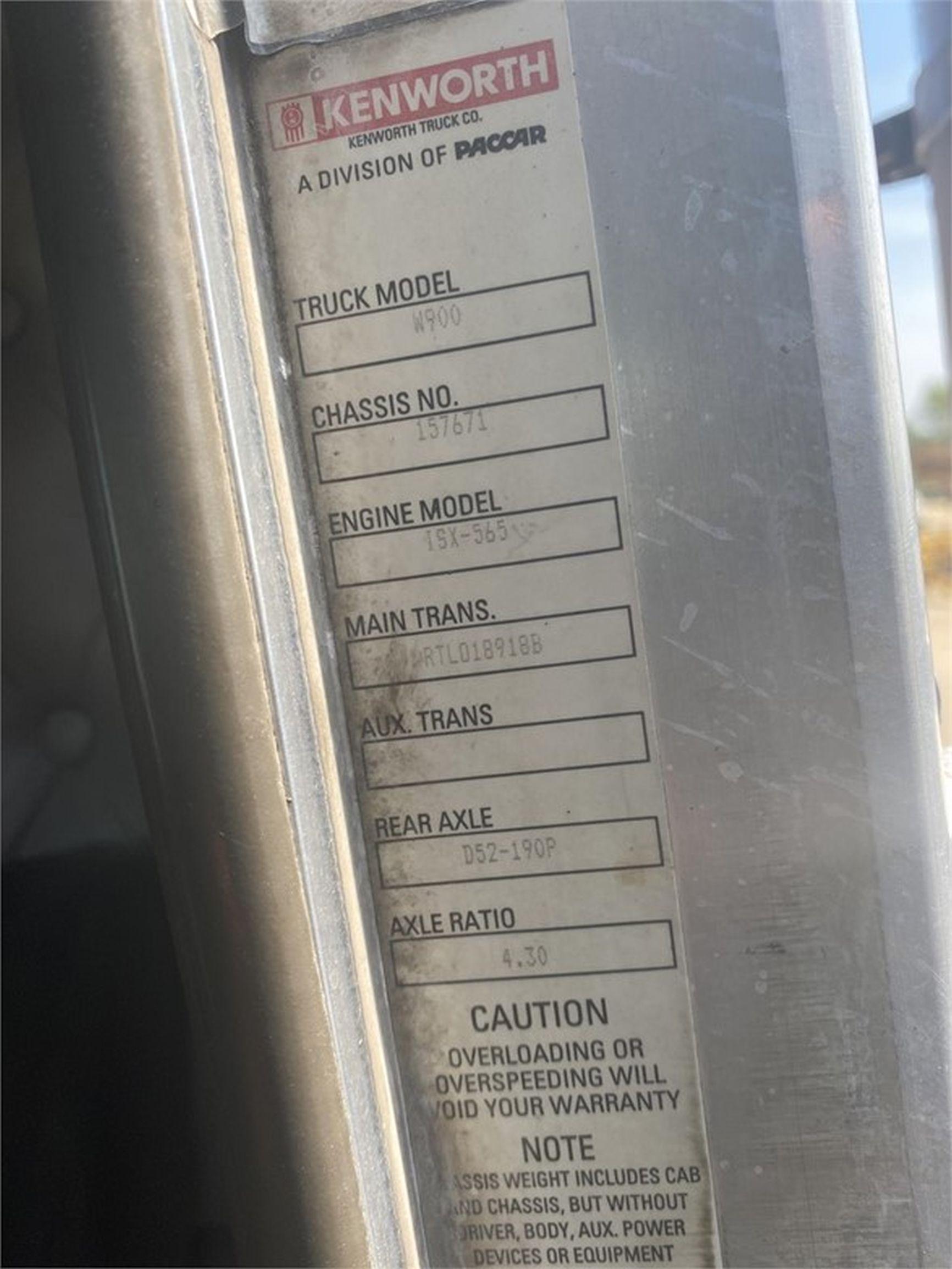 2007 KENWORTH W900