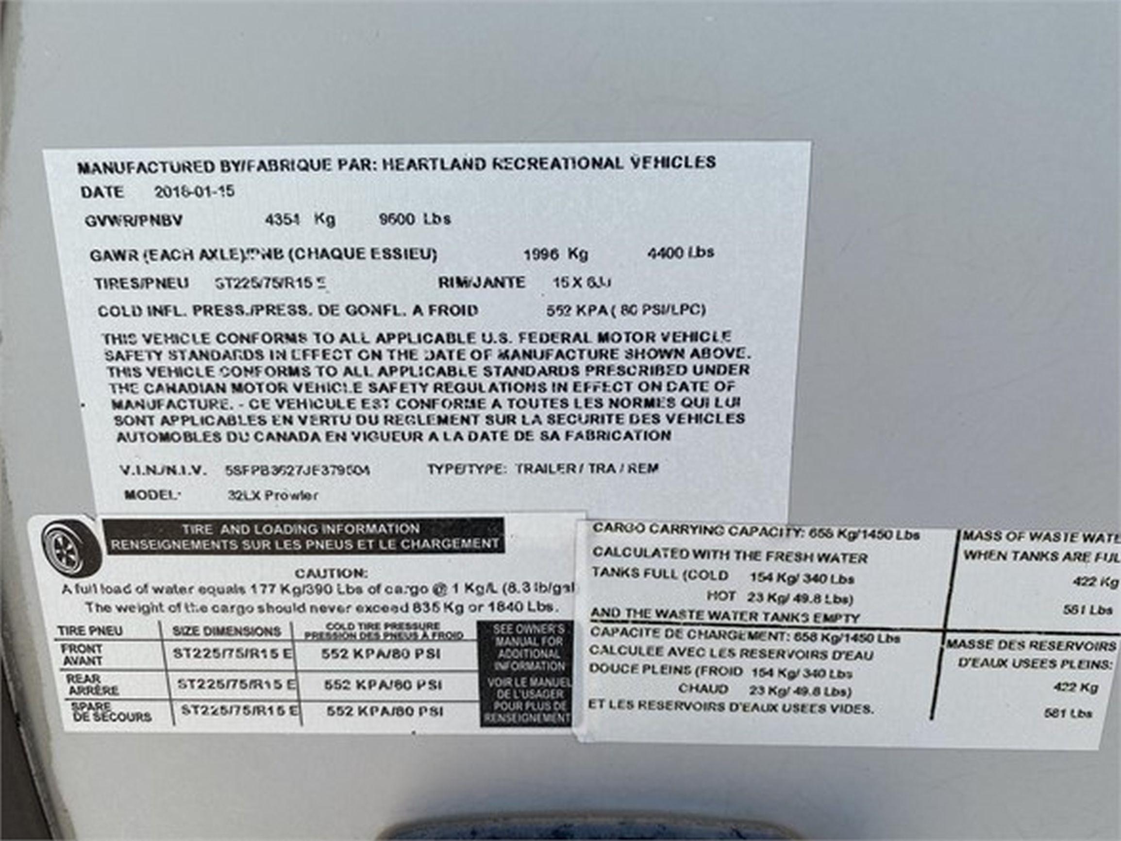 2018 HEARTLAND PROWLER LYNX 32LX