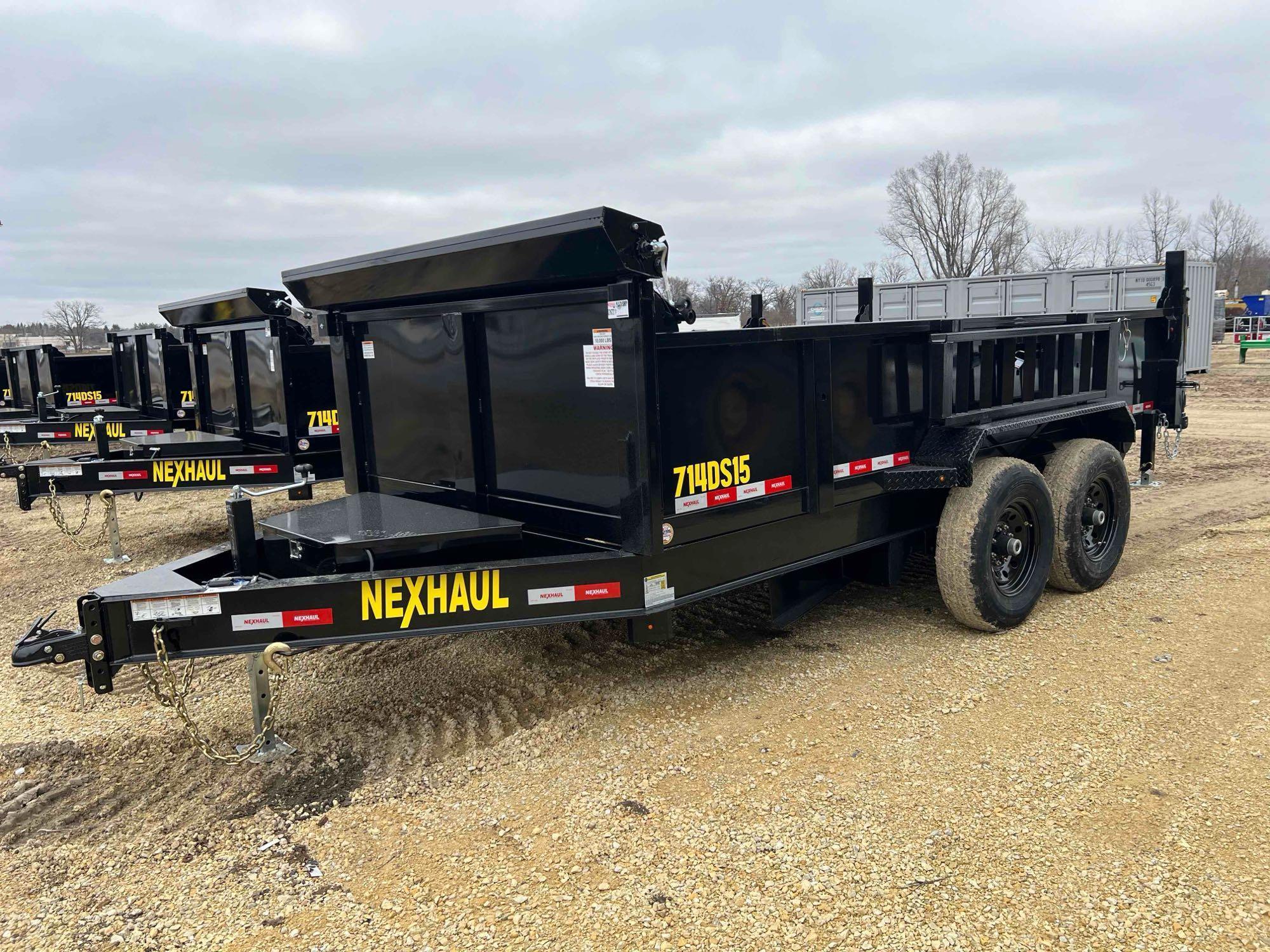 2024 Nexhaul 7x14 15K GVW Electric Dump Trailer