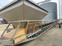 2016 ABCO 30inx100ft Field Stacking Conveyor with 10.3 CU YD Hopper