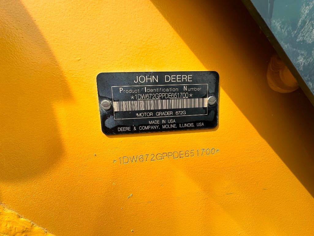 2015 Deere 672GP Motor Grader