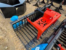 76" Skid Steer Skeleton Grapple Single Cylinder