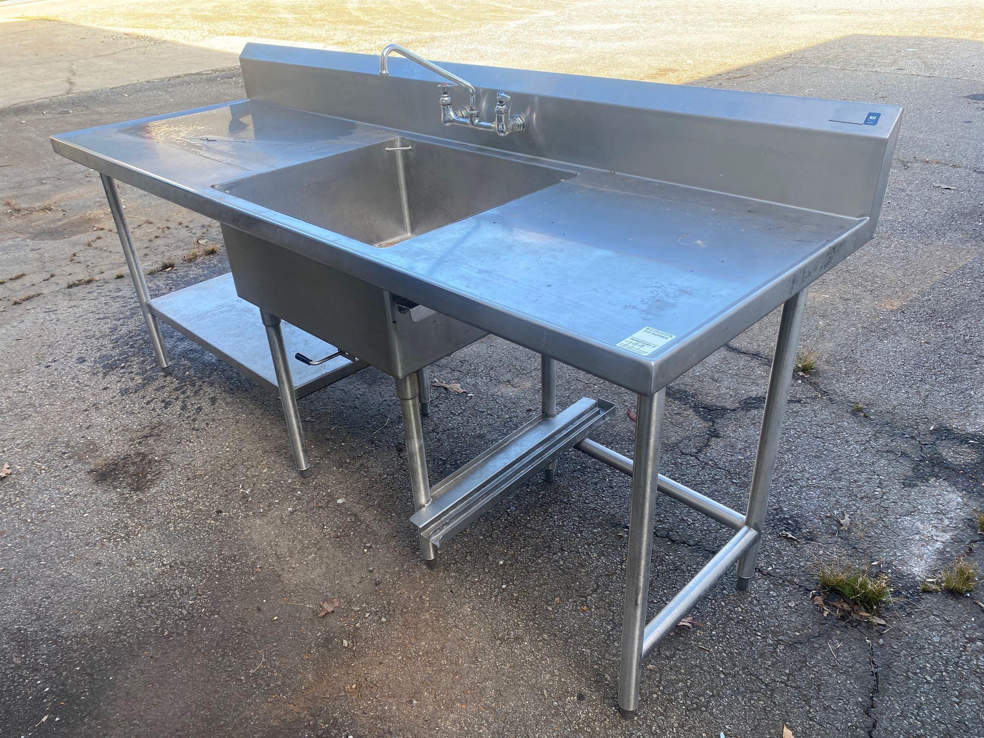 Stainless Steel Table With Sink