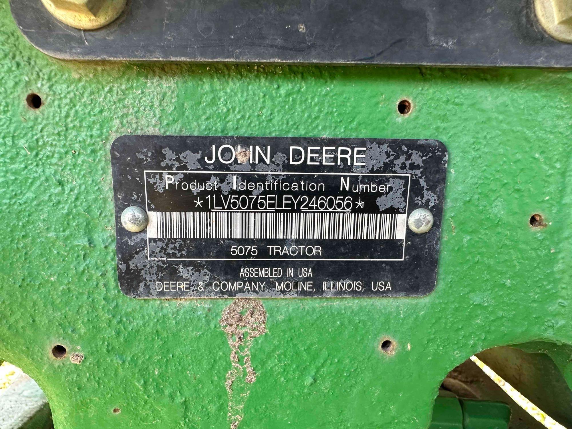 John Deere 5075 E Loader Tractor
