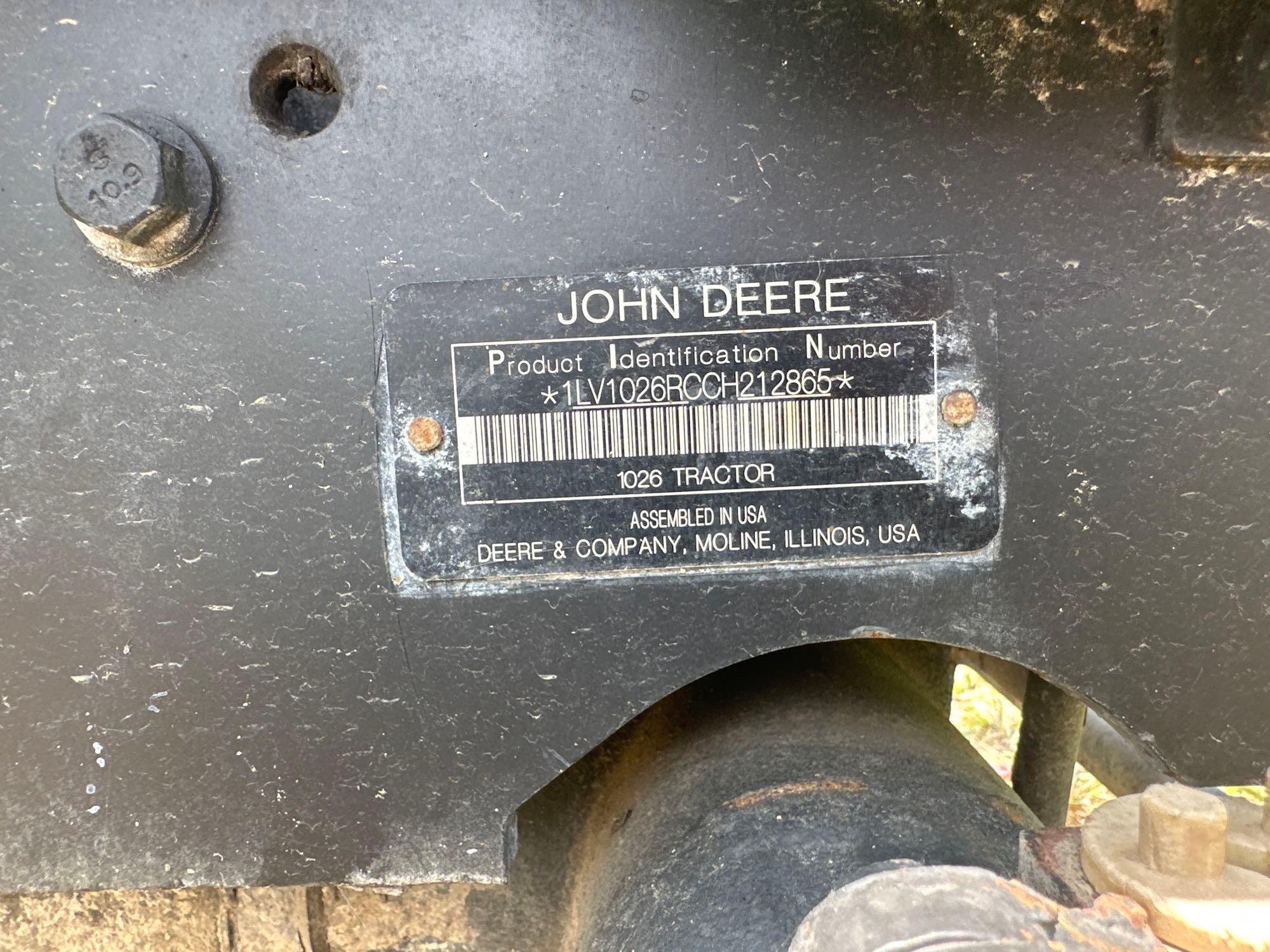 John Deere 1026R Tractor with Loader