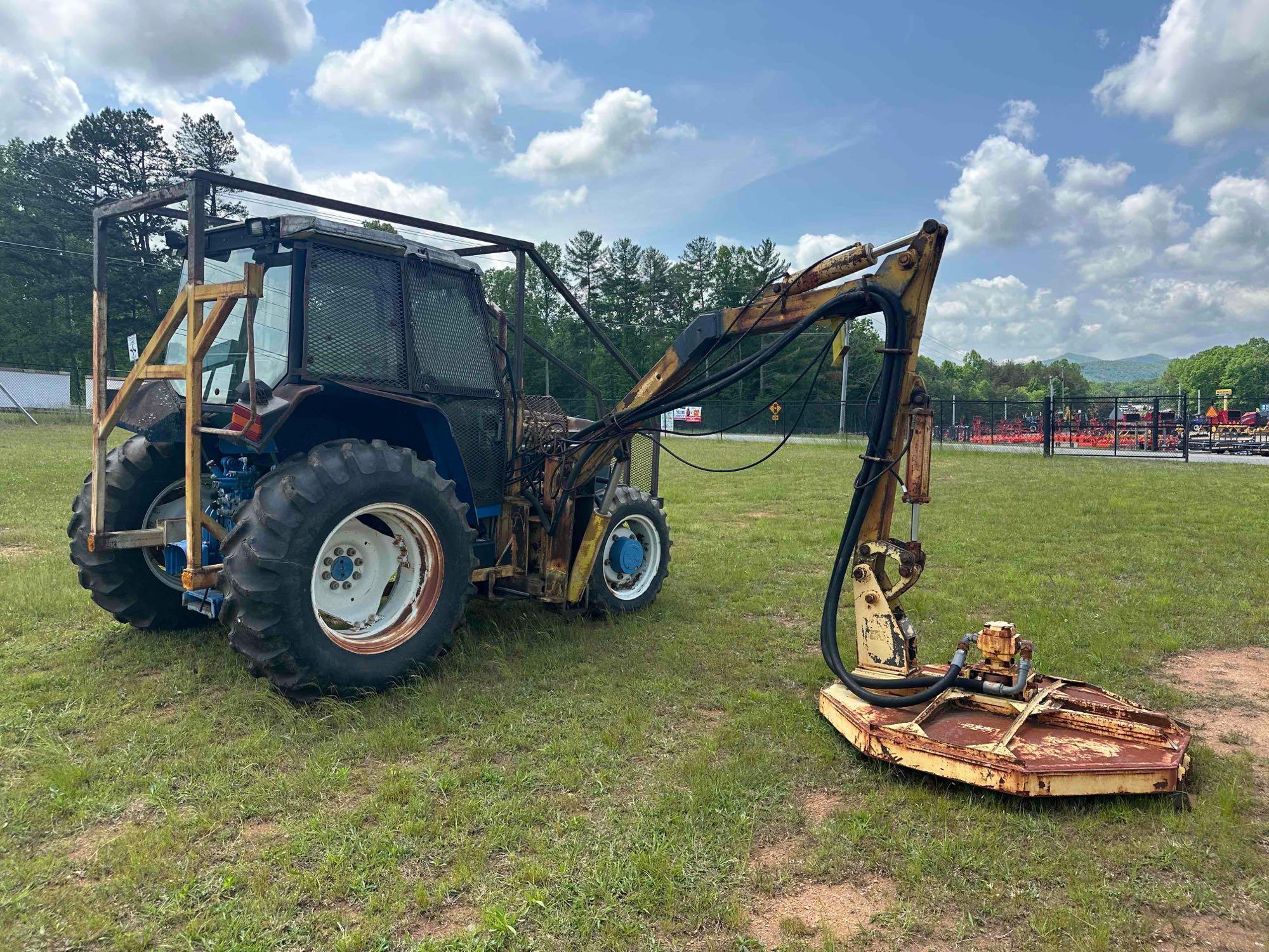 Ford 5640 Enclosed Cab 4x4 Tractor Side Arm Mower