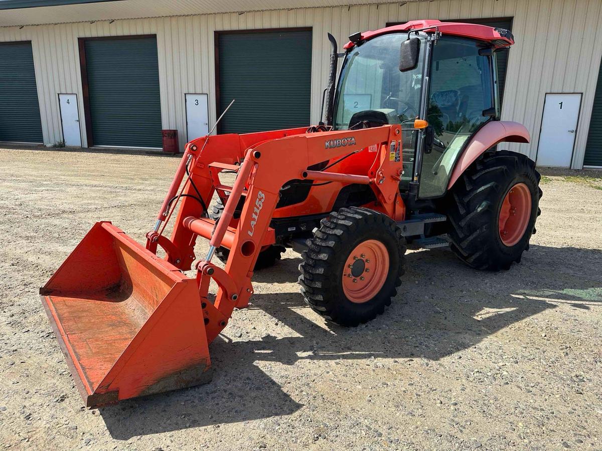 Kubota M6040 4x4 Enclosed Cab Tractor with Front End Loader