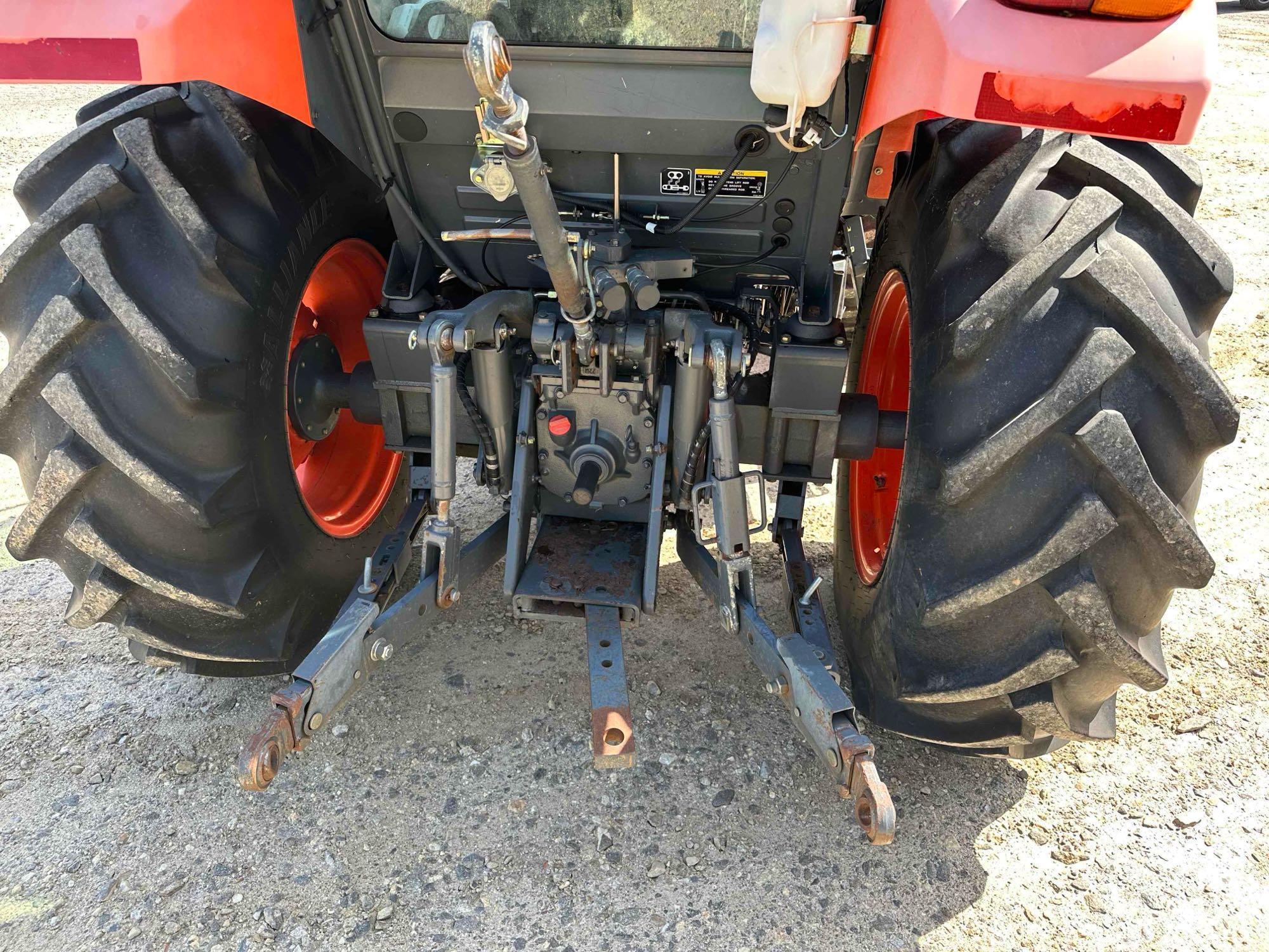 Kubota M6040 4x4 Enclosed Cab Tractor with Front End Loader