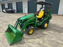 2021 John Deere 1025R 4x4 Tractor with Loader and Backhoe