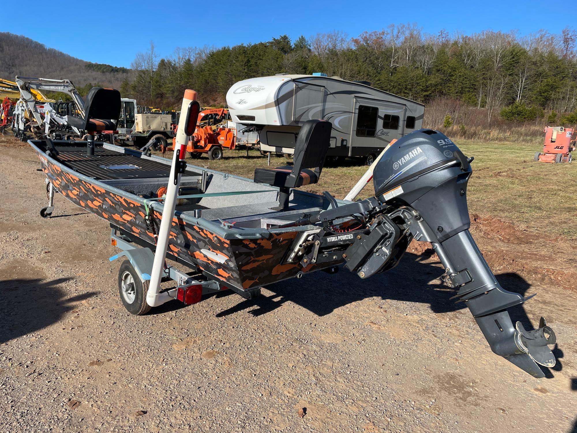 Flat Bottom Boat w/ Trailer