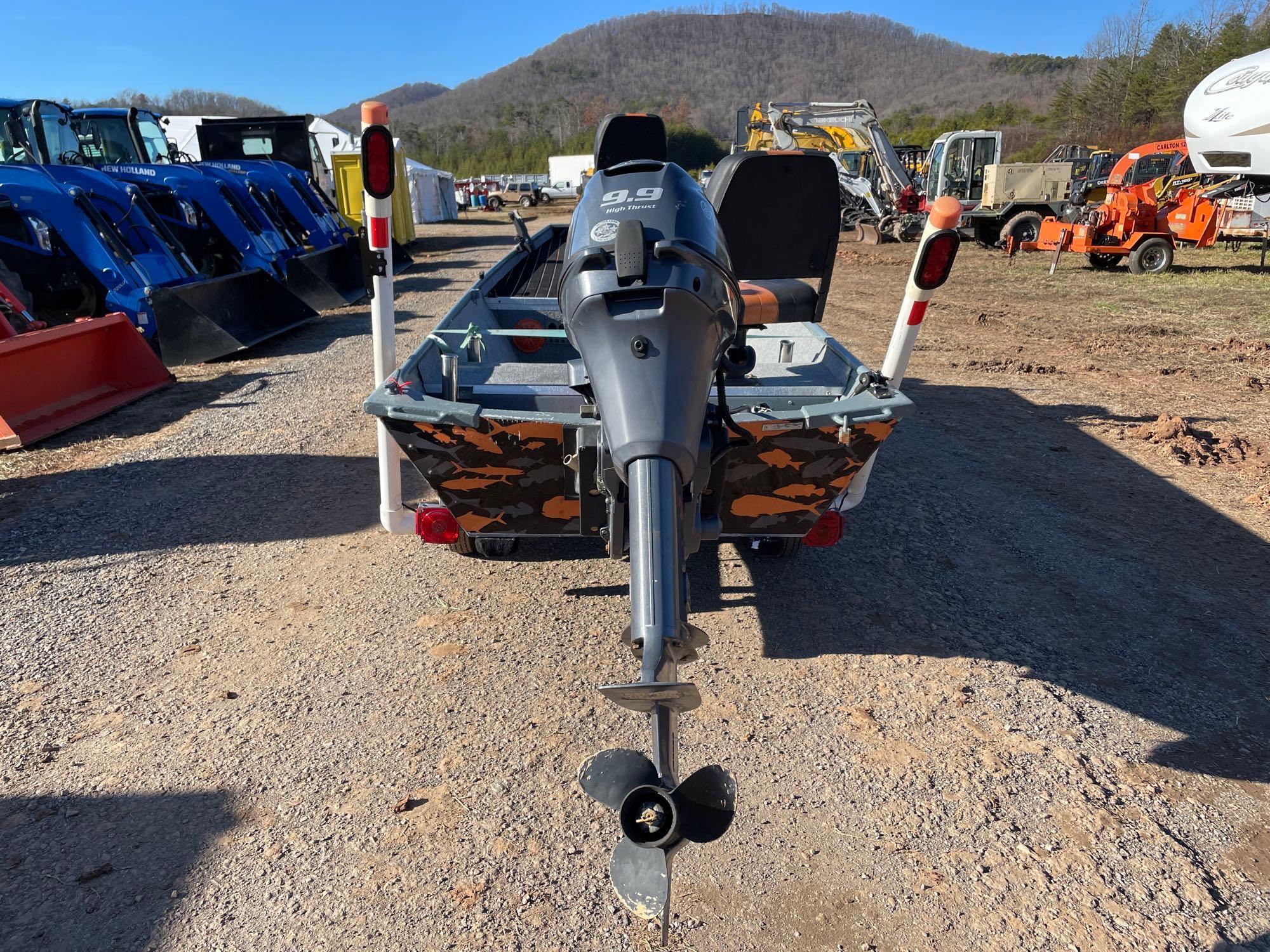 Flat Bottom Boat w/ Trailer