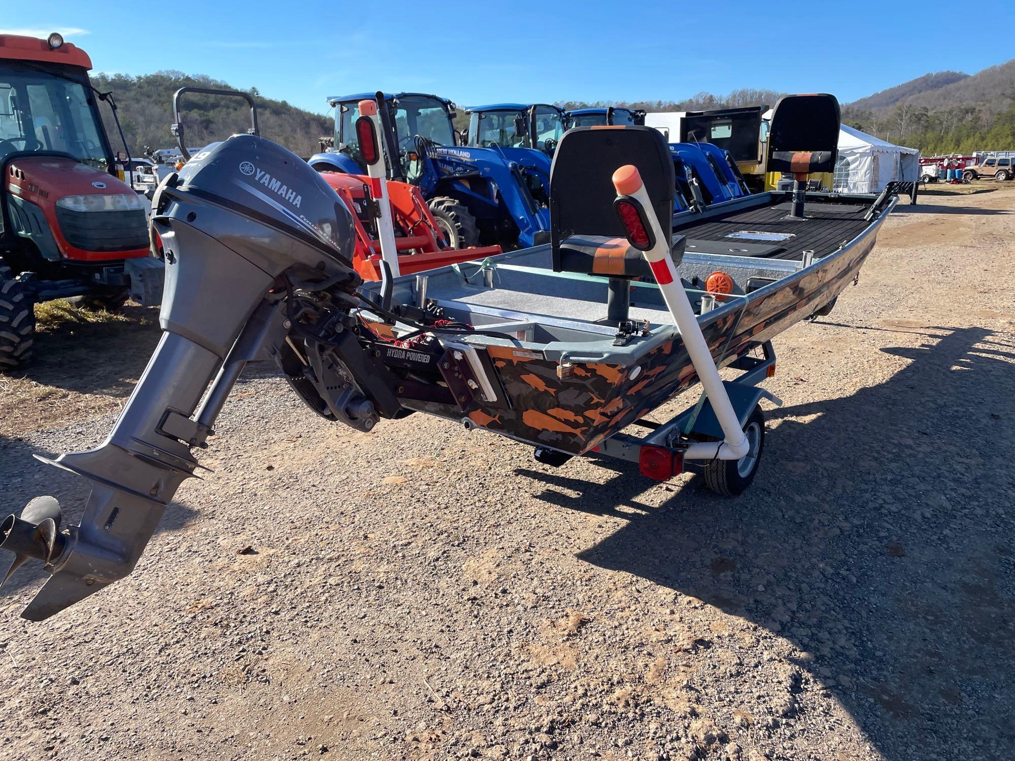 Flat Bottom Boat w/ Trailer