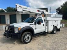 2014 Ford F-550 4x4 Bucket Truck, VIN # 1FDUf5HT6EEB46517