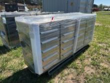 New/Unused 7ft 20 Drawer Stainless Steel Workbench