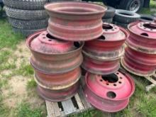 Pallet of (8) 10 Lug Misc Wheels