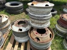 Pallet of (8) 8 Lug Misc Wheels