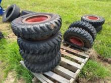 (4) 8 Lug Dual Wheels and Tires