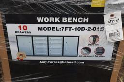 127-11 NEW Stainless Steel 7' 20 Drawer Toolbox