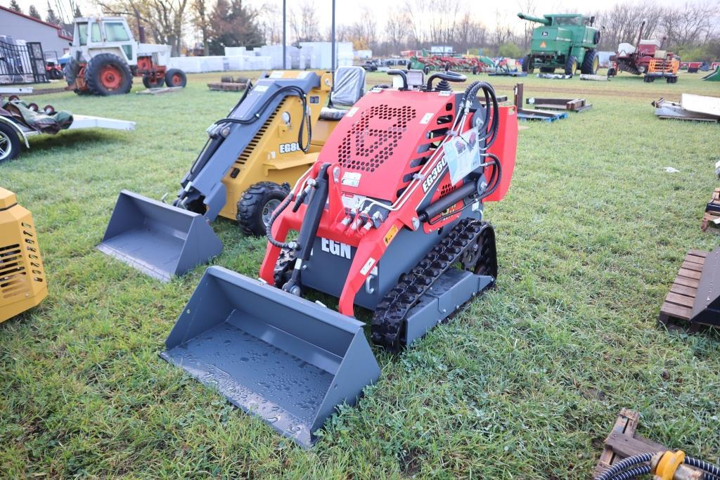 130-4 NEW EGN EG360 Mini Tracked Stand On Skid Steer w/ Bucket