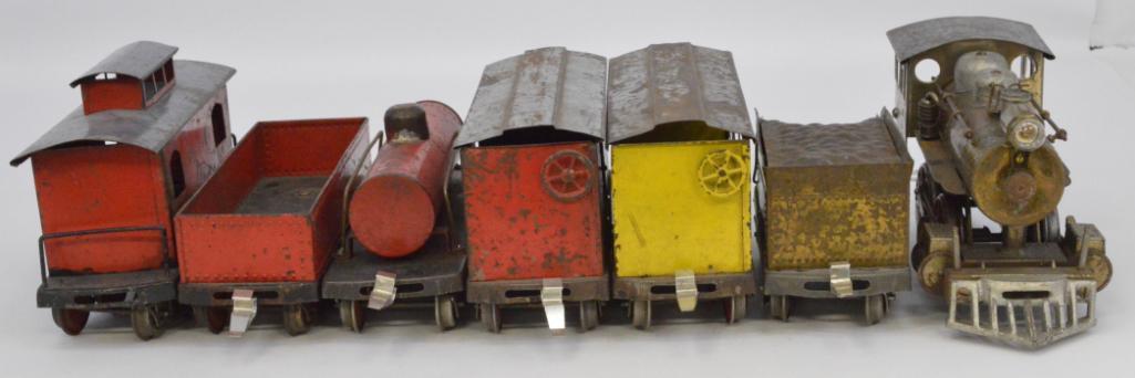 Antique Elektoy standard gauge tinplate steam freight set