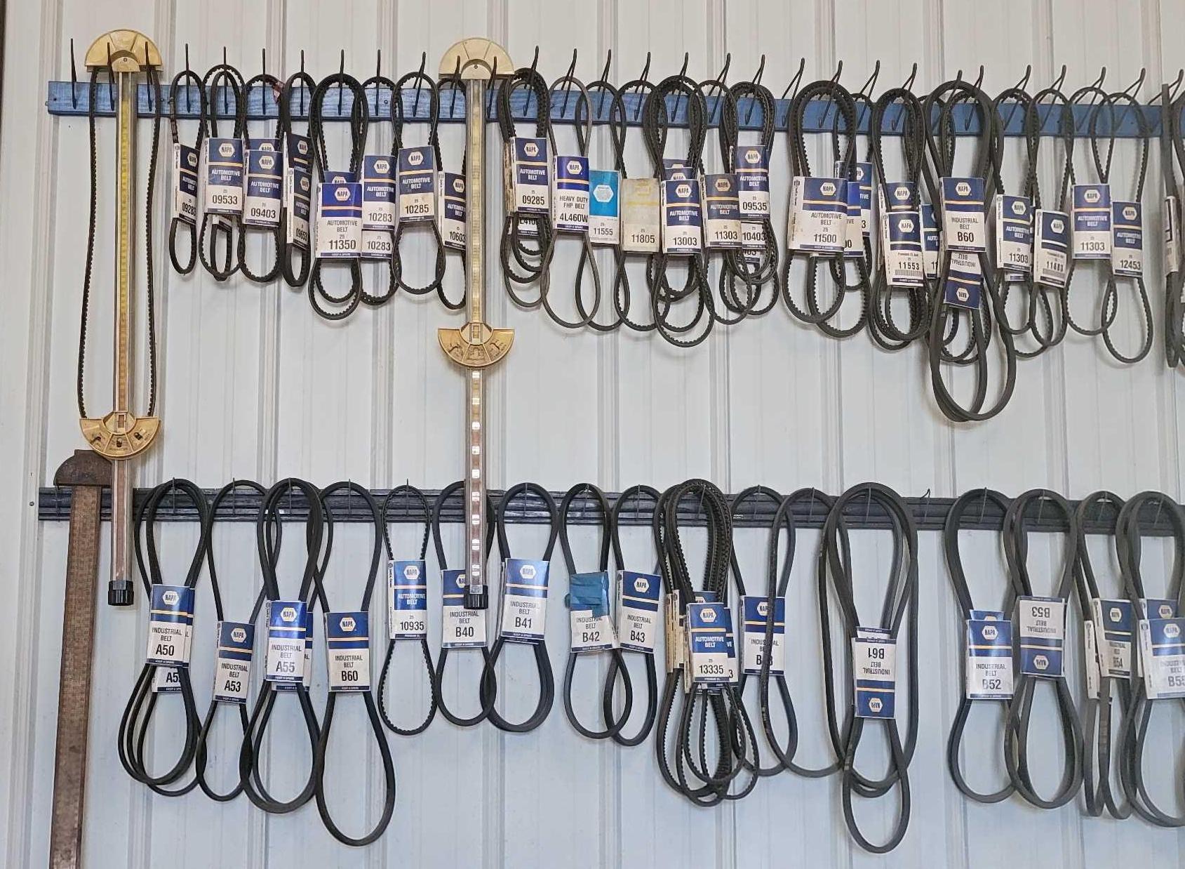 Shop Inventory of new old stock Napa belts