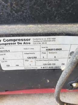 TOOL SHOP 5 gallon 3.0HP air compressor