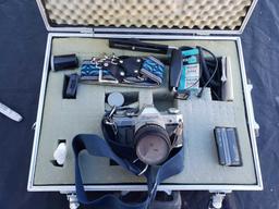 CANNON camera and traveling case