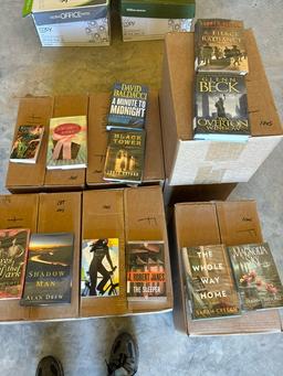 7 boxes of books