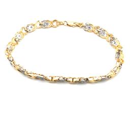 10k Yellow Gold Diamond Tennis Bracelet