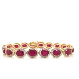 Oscar Friedman Ruby and Diamond Eternity Bracelet